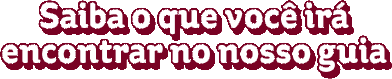 Saiba o que você irá encontrar no nosso guia